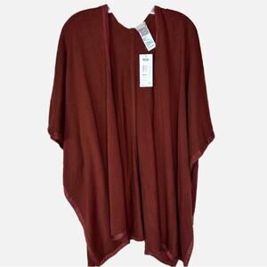 Open Wrap Duster Ruana Rustic Covering - COPPER